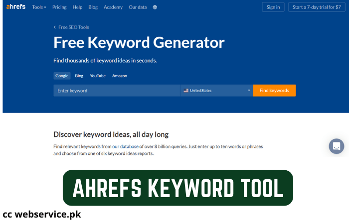Ahref keyword generator